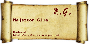 Majsztor Gina névjegykártya